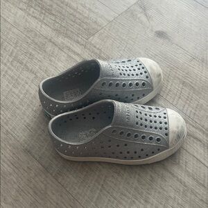 Native Kids silver sparkle  Slip-On Shoes